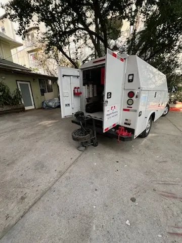 Magnet Plumbing service vehicle on-site for Water Heater Repair in Oakleaf Plantation